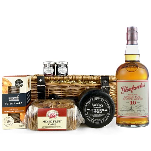 Glenfarclas 10 Year Old 70cl Premium Gift Hamper – Luxury Food & Drink Hamper